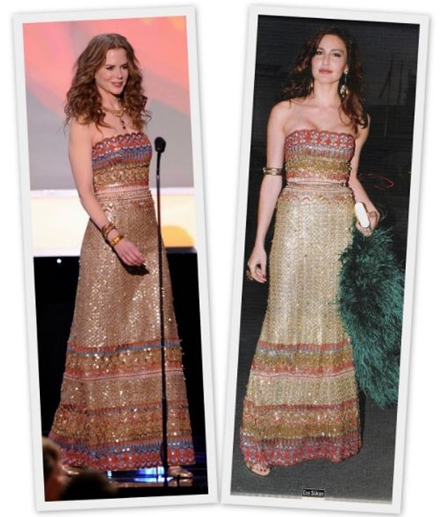 7. Ece Sükan ve Nicole Kidman yıllar önce aynı elbiseyle gündeme gelmişti.