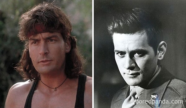 2. Чарли Шин и Мартин Шин в возрасте 28 лет.