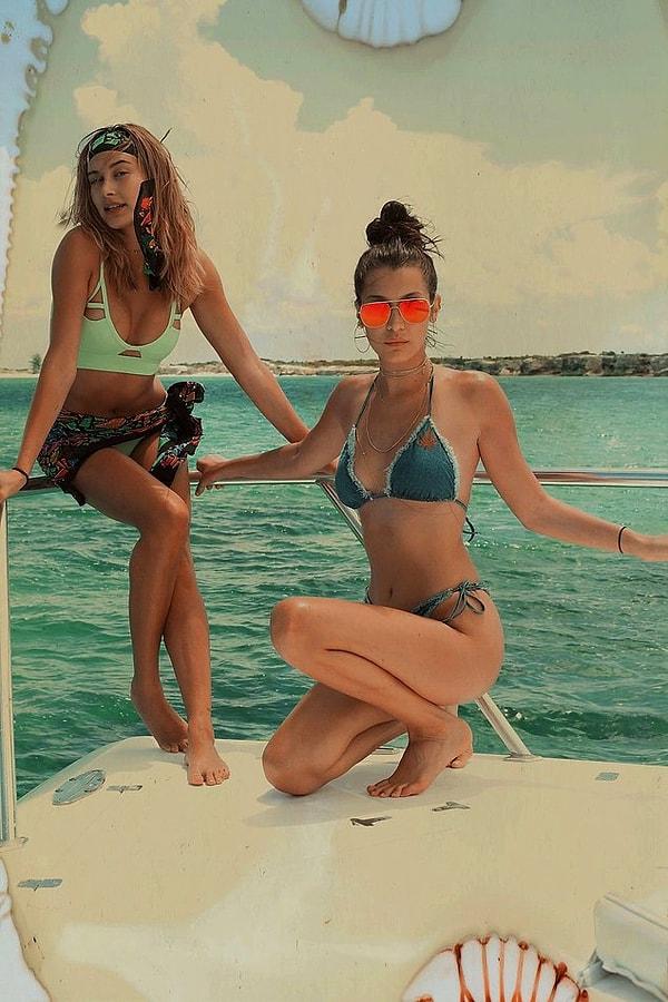 Bella Hadid ve Hailey Rhode Bieber, Turks and Caicos Adaları'nda