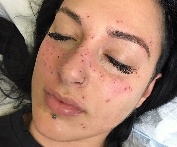 6. Например, веснушки этой девушки сделаны в виде созвездия Девы: