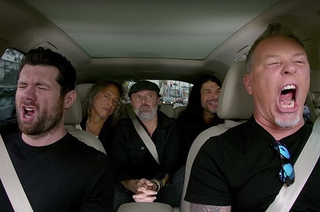 Metallica'dan Carpool Karaoke'de Muhteşem 'Diamonds' Yorumu