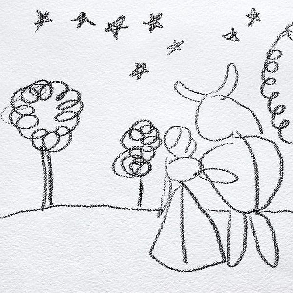 2. А героев какого мультика нарисовал ребенок?