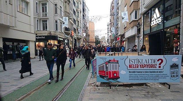 Taksim İstiklal Caddesi’nde 2017’nin ilk aylarında başlayan yenileme çalışmaları uzun süredir devam ediyor.