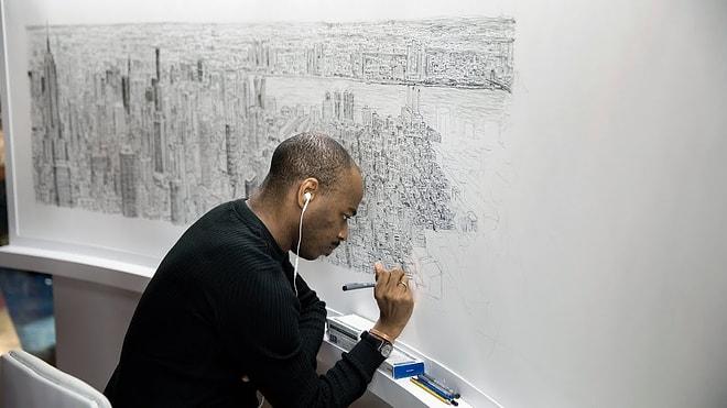 360 Derece Görüntülerle 'Yaşayan Kamera' Adamın New York'u Çizimi