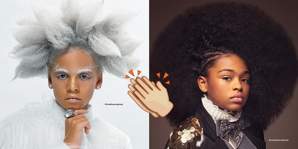 Barok Tarzından İlham Alarak Afro Amerikan Kızların Doğal Saç Güzelliğine Dikkat Çeken Proje