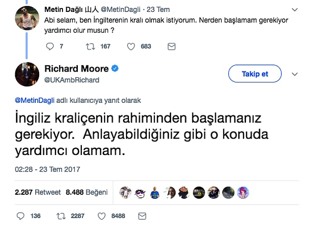 Hoşçakal Mr. Moore! Tüm Twitter'a verdiğin pozitif havayla hatırlanacaksın!
