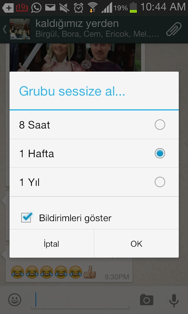 5. Kimi whatsapp gruplarının kaderi bellidir, aslında içinde bulunmak istemezsiniz ama çıksanız da ayıp olur. E napacaksınız, tabii ki sessize alacaksınız!