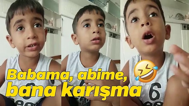 18. Annesine "Zahide'ye yumurta yap diyosun, babama işe git diyosun" diyerek serzenişte bulunan akıllı bıdık