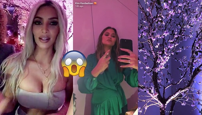 Üçüncü Bebek Yolda! Hiçbir Masraftan Kaçınmayan Kim Kardashian'ın Kiraz Çiçeği Temalı 'Baby Shower' Partisi