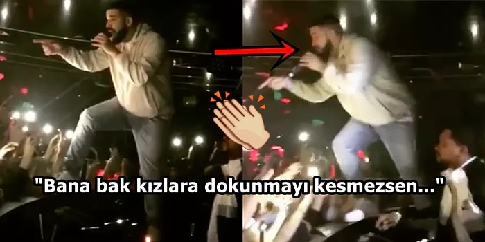 Drake, Kalabalığın İçinde Kadınları Taciz Eden Adama Haddini Bildirmek İçin Konseri Durdurdu!