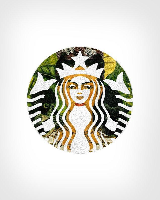 10. Starbucks + Self-portrait with Thorn Necklace and Hummingbird (Dikenli Kolye ve Sinekkuşlu Otoportre) / Frida Kahlo