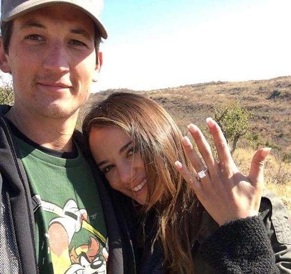 8. Ünlü oyuncu Miles Teller, 2013 yılından beri birlikte olduğu sevgilisi Keleigh Sperry'e safari sırasında evlilik teklifi etti.