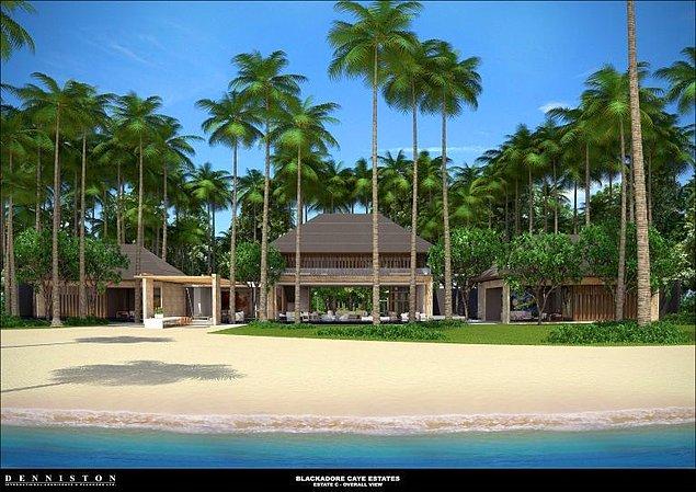 Belize sahillerinin biraz dışında özel bir adaya kurulacak resort, 2018'de açılacak.