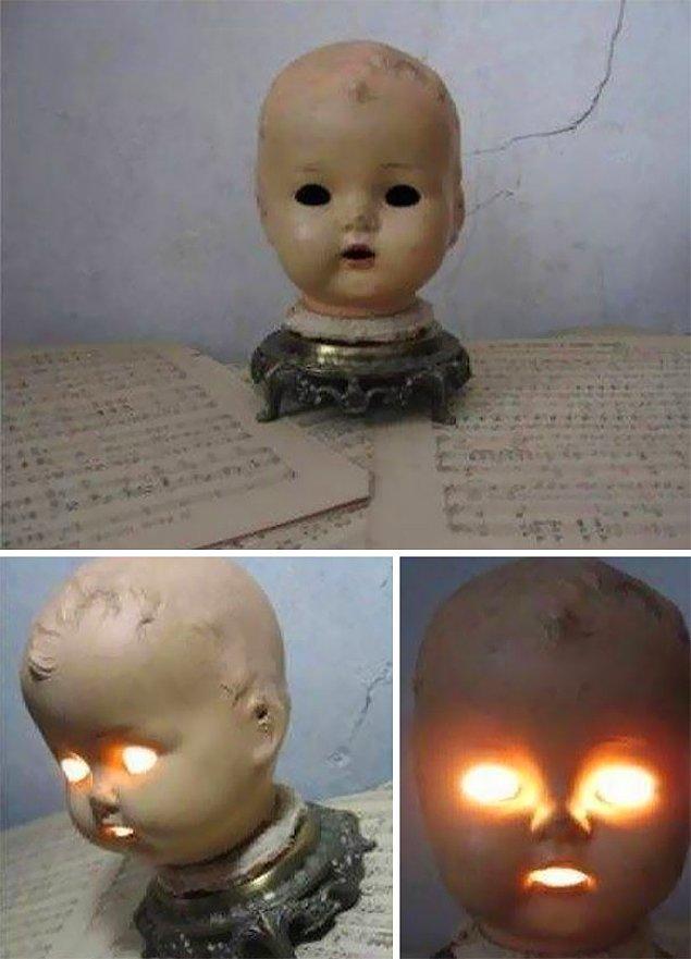 2. Eski oyuncak bebek kafalarını çöpe atmayın. Çocuklarınız için kullanışlı gece lambalarına dönüştürebilirsiniz.