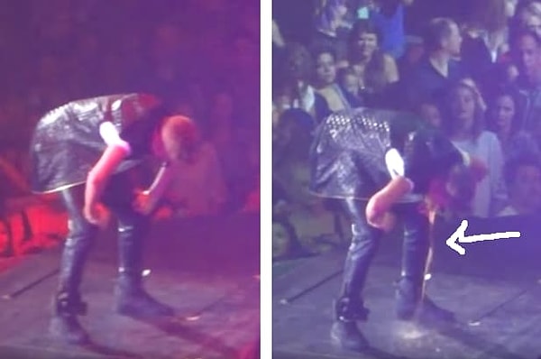 1. Бедный Джастин Бибер съел что-то испорченное перед своим шоу, и его стошнило прямо на концерте!