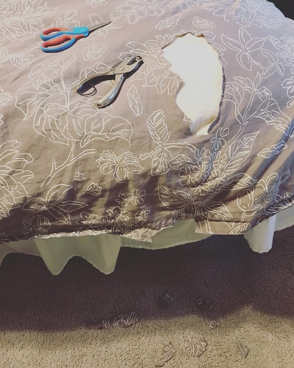 3. А когда детям попадаются в руки ножницы, то в них словно просыпается дизайнер интерьера!