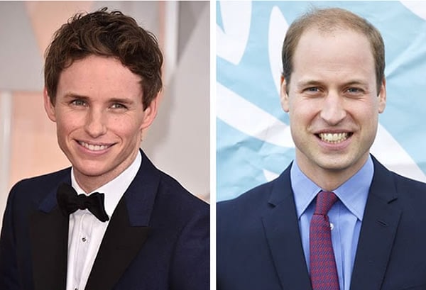 9. Эдди Редмэйн и Герцог Кембриджский Уильям - 35 лет