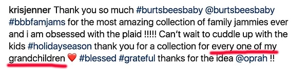 11. В своем посте Крис говорит про "КАЖДОГО" внука!