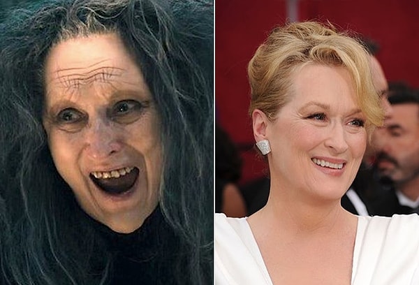 10. Мерил Стрип в роли ведьмы из фильма "Чем дальше в лес"