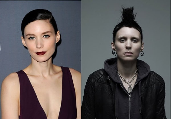 13. Руни Мара в роли Лисбет Саландер из фильма "Девушка с татуировкой дракона"