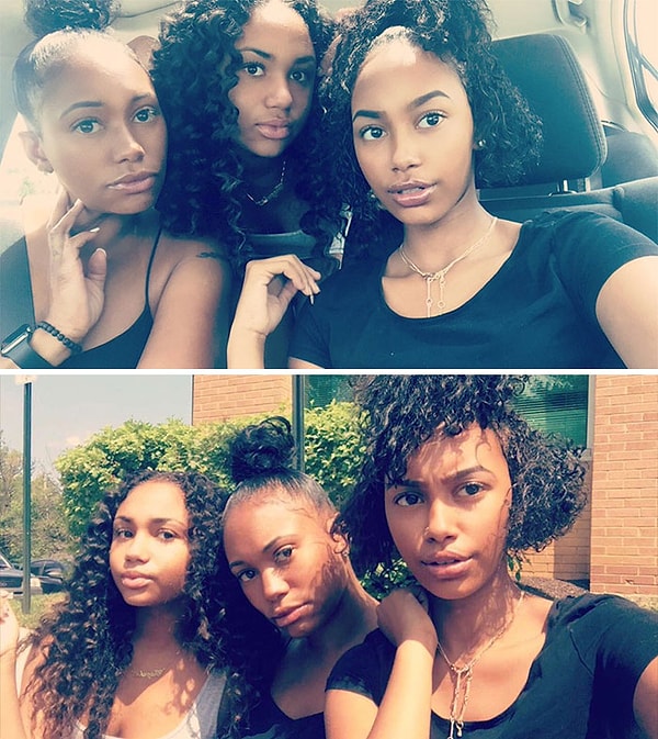 3. "Мою маму (с пучком) часто принимают за третью сестру"