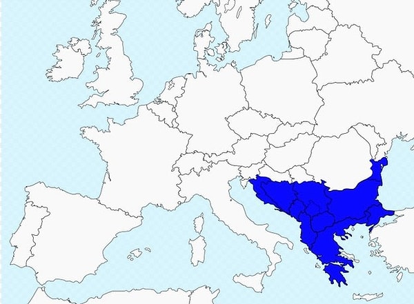 3. Как называется часть Европы, изображённая на картинке?
