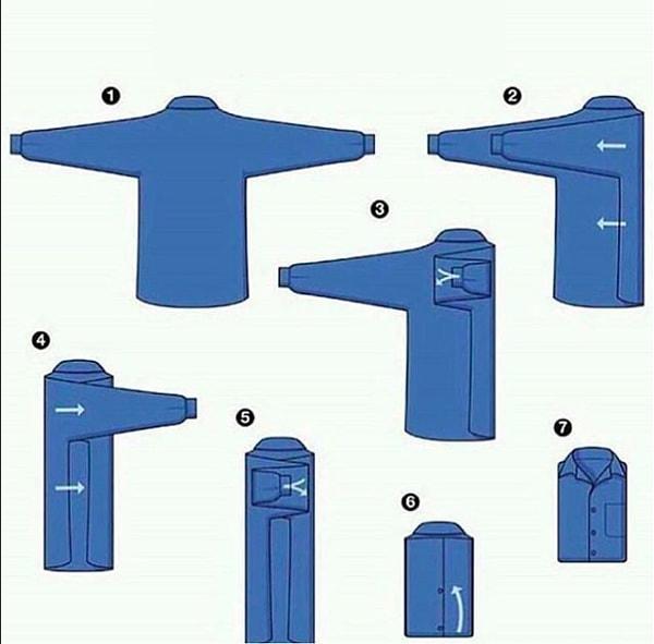 11. Bir gömlek nasıl kolay katlanır derseniz buyrun 👇🏻