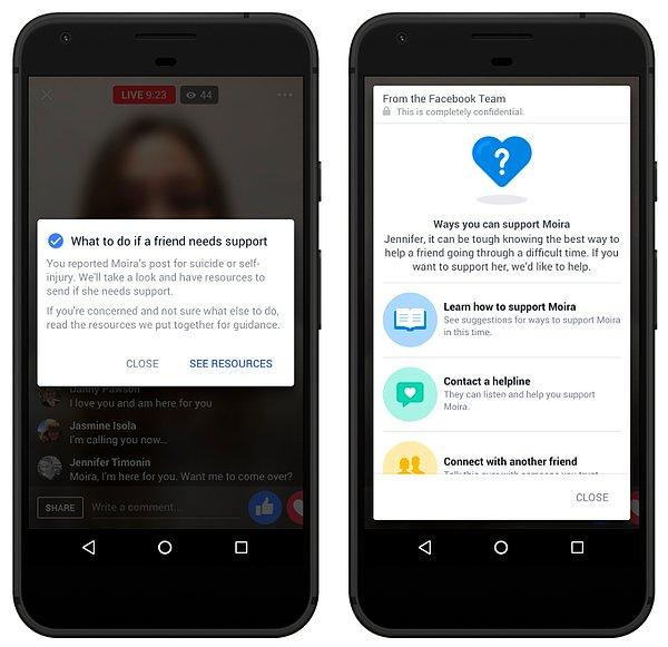Facebook yapay zekayı intihar riski gerekçesiyle kullanıcıların raporladığı paylaşımlardaki sözcük ve imge modellerini bulması için eğitmişti.