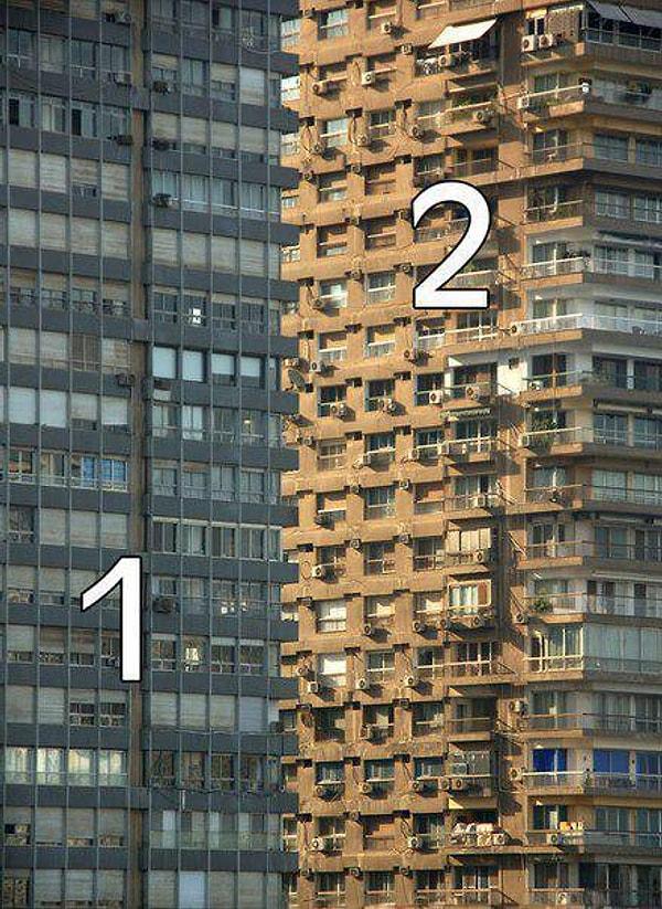 1. Başlamadan önce bir iki soruyla görsel algını ölçelim. Sence hangi bina daha yakın?