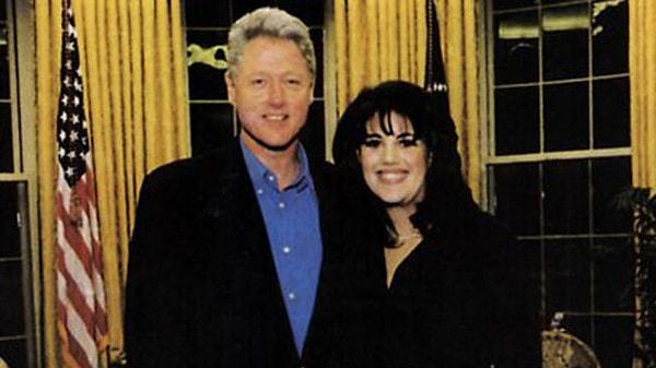 8. ABD başkanı Bill Clinton ve stajyer Monica Lewinsky'nin oval ofis maceraları kulağımıza gelmeye başlamıştı