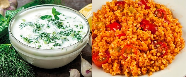 16. Salatalık cacık için ne ise, cacık da bulgur pilavı için odur.