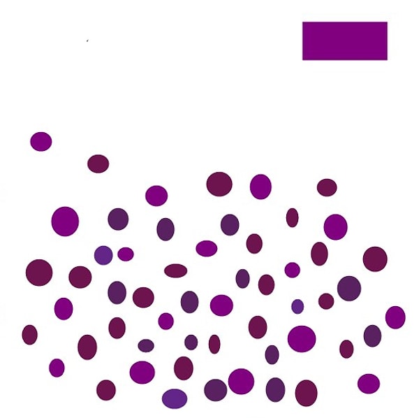 1. Сколько кружков имеют такой же цвет, как и прямоугольник наверху?