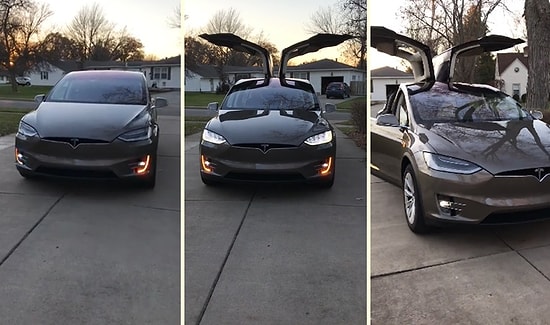 Sahibine 'Mutlu Noeller' Demeye Çalışan Tesla Aracı
