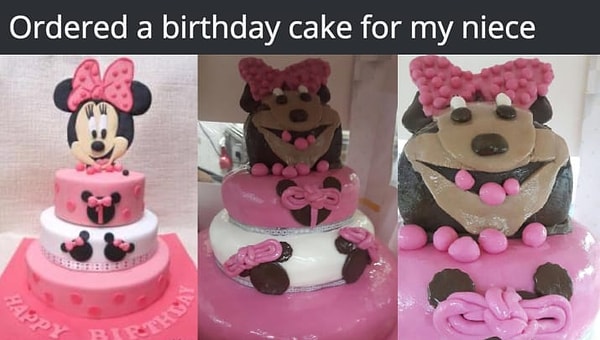 6. "Заказала тортик на день рождения моей племянницы"