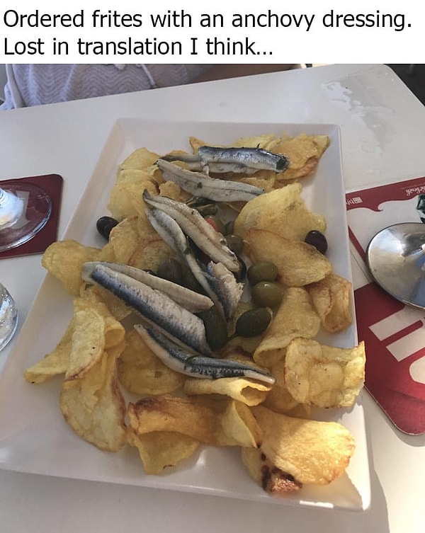 14. "Заказал картошку фри с анчоусовым соусом, но что-то пошло не так..."