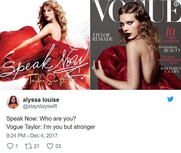 "Speak Now: Sen kimsin?, Vogue'daki Taylor: Sen, ama daha güçlü."