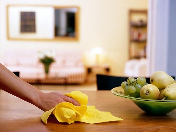 9. Evinizin küçük bir bölümünü temizleyin.