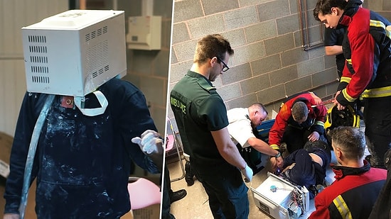 İçi Çimento Dolu Mikrodalgaya Kafasını Sokan Rahatsız Adamın Ölümle Burun Buruna Gelmesi