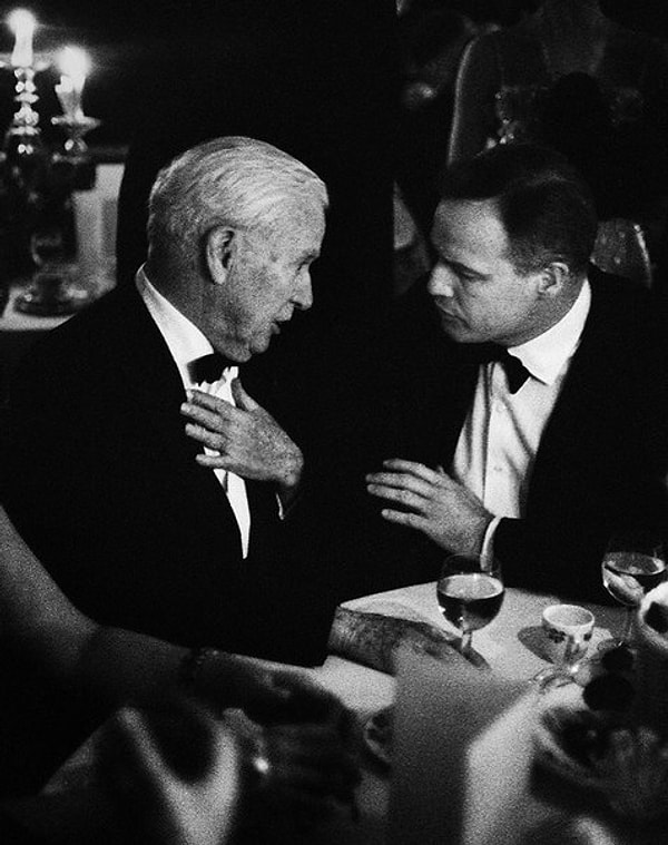 10. Чарли Чаплин и Марлон Брандо (1967 год)