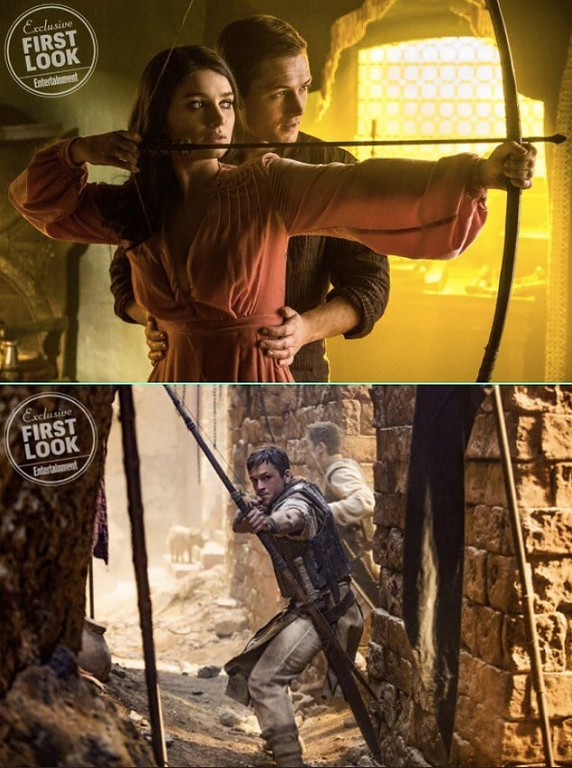 Kingsman serisinden tanıdığımız Taron Egerton'ın yer aldığı Robin Hood filminden ilk kareler.