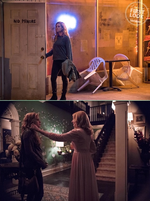 Amy Adams'ın 2018'de yayınlanacak HBO mini dizisi "Sharp Objects"ten kareler.