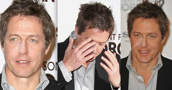 6. Хью Грант и его жалкие попытки замаскировать синяки под глазами...