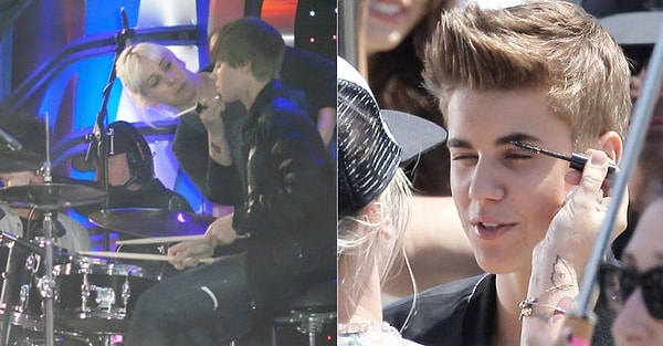 13. Как говорит личный визажист Джастина, он использует гель для бровей, тушь, консилер и пудру (чтобы предотвратить жирный блеск). По-моему, это многовато для одного мужского лица, не так ли?