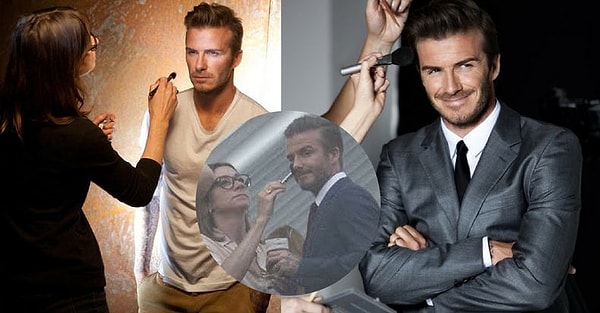 14. Вероятнее всего, Дэвид Бекхэм использует косметику своей жены, а иначе как тогда объяснить эти чётко очерченные скулы???