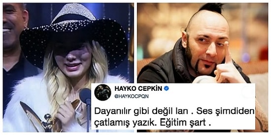 Hayko Cepkin'den Altın Kelebek Ödül Töreni'nde Şarkı Söyleyen Aleyna Tilki'ye Hayat Dersi Gibi Eleştiri