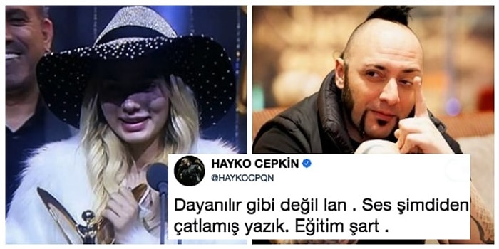 Hayko Cepkin'den Altın Kelebek Ödül Töreni'nde Şarkı Söyleyen Aleyna Tilki'ye Hayat Dersi Gibi Eleştiri