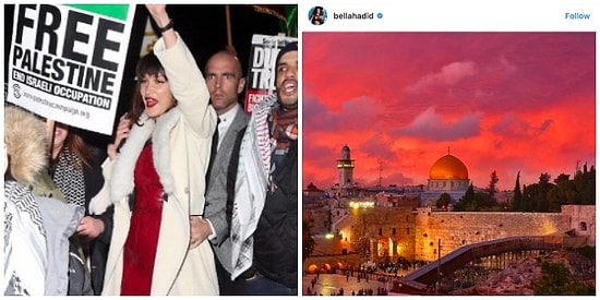 Trump'ın Kudüs Kararına Sosyal Medyada Tepki Gösteren Bella Hadid Londra'daki Protestoya da Katıldı!