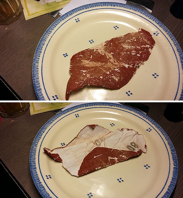 7. Бумагу с бифштексом спутали-с. Совсем оголодали 😂