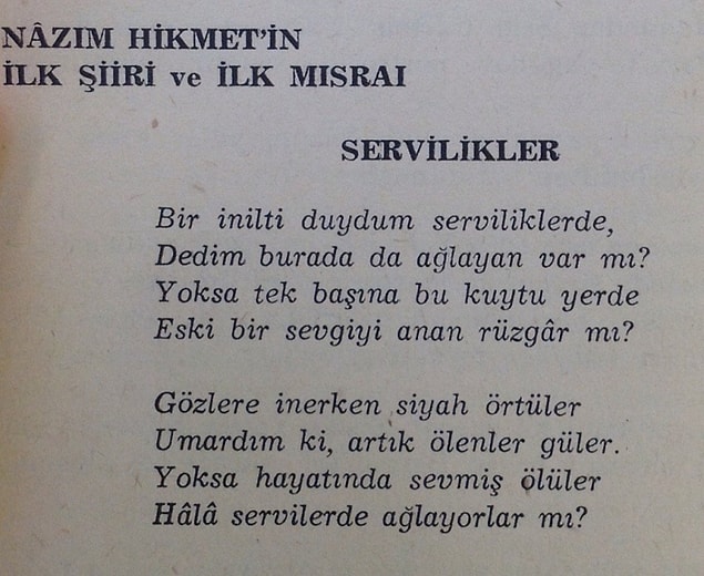 İlk kitabının heyecanını yaşayan tüm yazarlarımıza başarılar diler, Nazım Hikmet'in 'ilk' şiiri ile yazarlık yolundaki maceralarında başarılar dileriz.