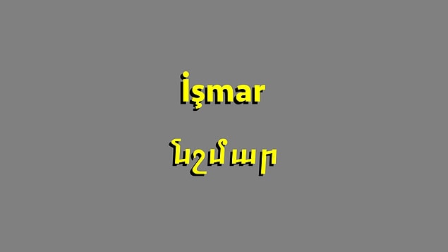 4. 'El, göz veya baş ile yapılan işaret' anlamına gelen